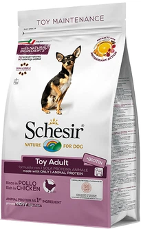 Сухий монопротеїновий корм для дорослих собак міні порід Schesir Dog Toy Adult Chicken з куркою 4 кг (2 шт по 2 кг)