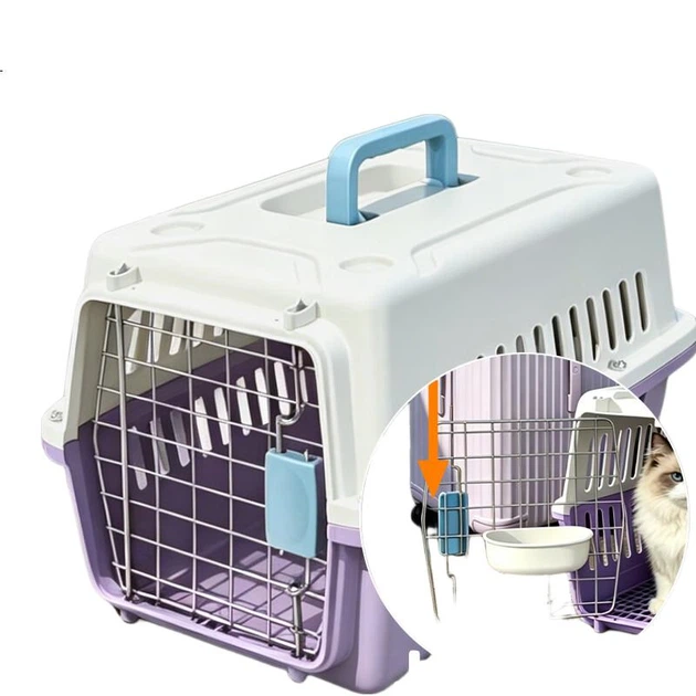 Без бренда Mengduxingchong Pet Airline Carrier Large Dog Transport Crate Cat Cage High Speed Rail Air Transport Car Portable Shipping Box