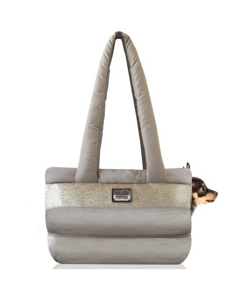 Milk&Pepper Сумка переноска для собак Milk & Pepper Capsule Bag срібна Розмір M (40х20х27см)