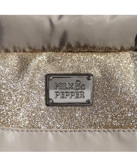 Milk&Pepper Сумка переноска для собак Milk & Pepper Capsule Bag срібна Розмір M (40х20х27см)
