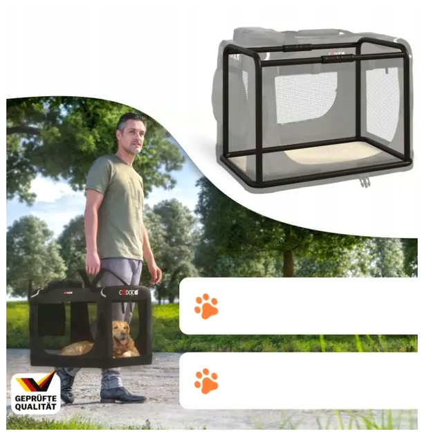 Lassie Сумка-переноска для собак і кішок 60x44x42 см водонепроникна антрацит Cadoca LS-2532
