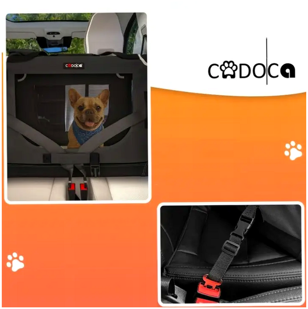 Lassie Сумка-переноска для собак і кішок 60x44x42 см М Cadoca антрацитовий колір