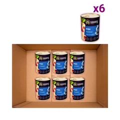 Упаковка вологого корму для вибагливих котів Savory з рибою 400 г х 6 шт