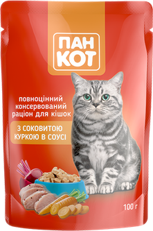 Пан Кіт з соковитою куркою в соусі (100гр.х24шт) 2,4 кг