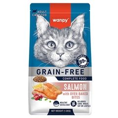 Сухий беззерновий корм для котів Wanpy Adult Cat Grain Free Salmon Ванпі Лосось 1.5 кг