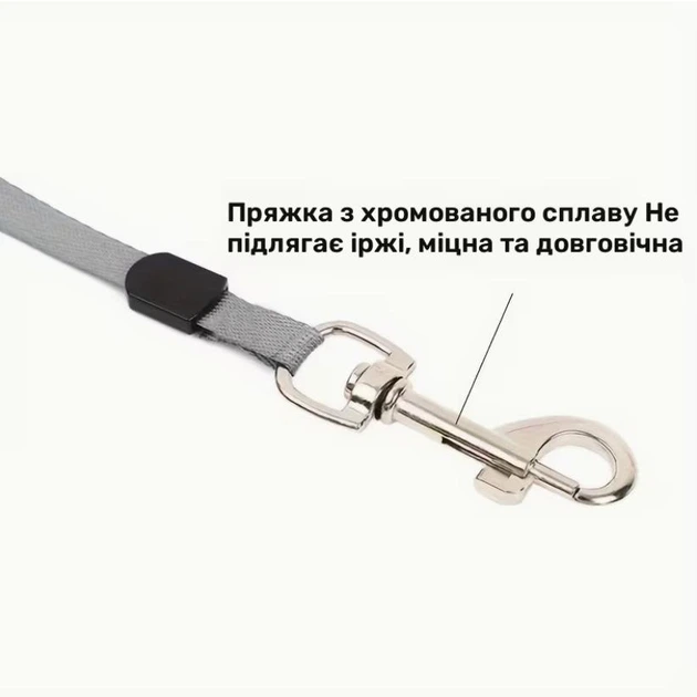 Petify Автоматичний повідець-рулетка для собак і котів Pet Dog Retractable Leash Блакитний нейлон 3 м, однокнопкове гальмо/фіксація, металевий карабін (антикорозійний), для малих і середніх порід, Артикул ТМ