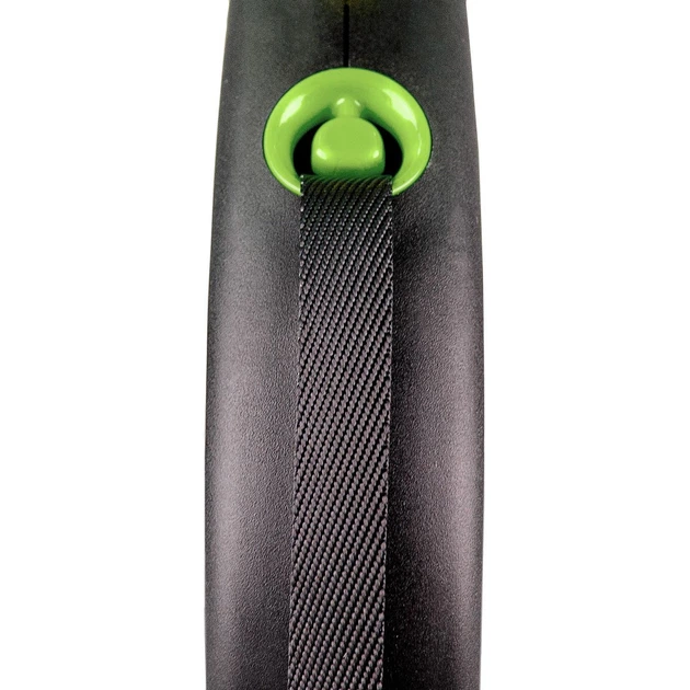 Повідець-рулетка Flexi для собак Black Design стрічка зелена розмір M 5 м/25 кг
