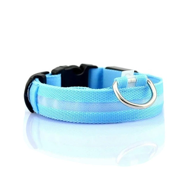 Світлодіодний Lesko Blue S LED нашийник USB світиться для собак та котів