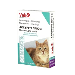 VEKO Ассуріті Плюс Спот Он для котів 4-8 кг (3 х 0,8 мл; пак)