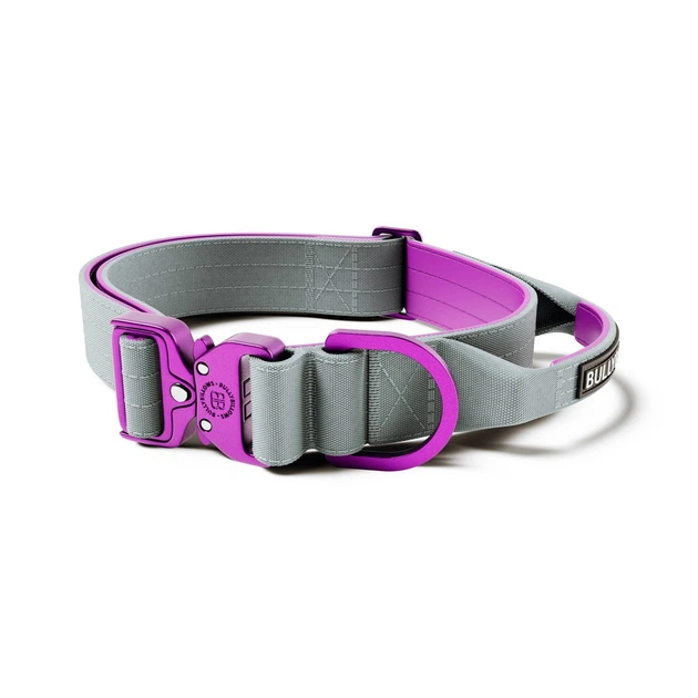 Полегшений тактичний нашийник з ручкою для собак BullyBillows Lighter Combat Collar Handle 4 cm XS: 40 мм, ОШ 38-45 см Сірий