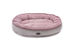 Овальний Лежак Harley and Cho Donut Soft Touch Pink L 100х70х21 cm Рожевий для собак (3102866)