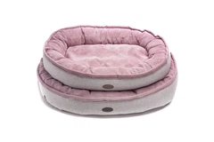 Овальний Лежак Harley and Cho Donut Soft Touch Pink L 100х70х21 cm Рожевий для собак (3102866)