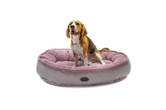 Овальний Лежак Harley and Cho Donut Soft Touch Pink L 100х70х21 cm Рожевий для собак (3102866)