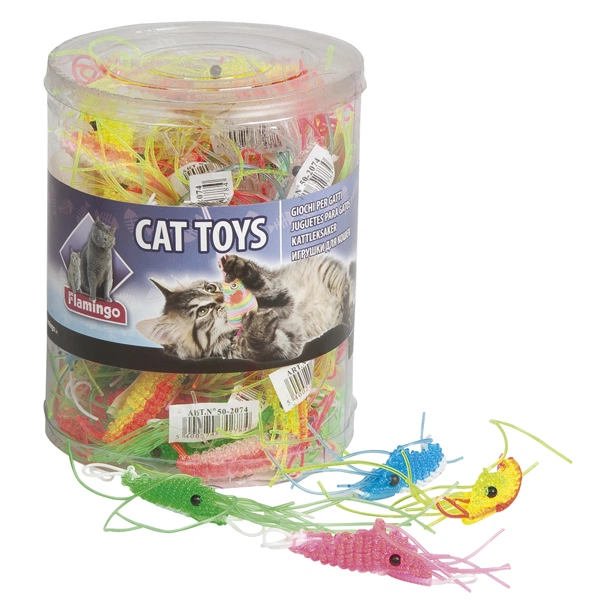 Flamingo Plastic Shrimp іграшка для котів, 6 см