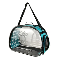 Сумка переноска для котів та собак CosmoPet CP-21 40 x 30 x 27 см Блакитний