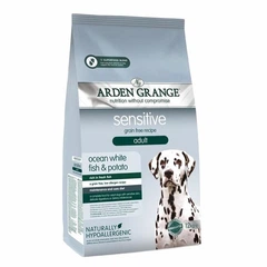 Сухий беззерновий корм для собак з чутливим травленням Arden Grange Adult Sensitive з білою рибою та картоплею, 2 кг