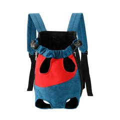 Рюкзак-кенгуру для тварин Lesko A10010-BR Red Blue L переноска