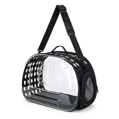 Сумка переноска для котів і собак CosmoPet CP-21 40x30x27 см Чорний