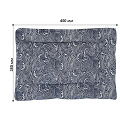 Лежак для домашньої тварини для котів та собак Taotaopets 563301 Blue Waves S