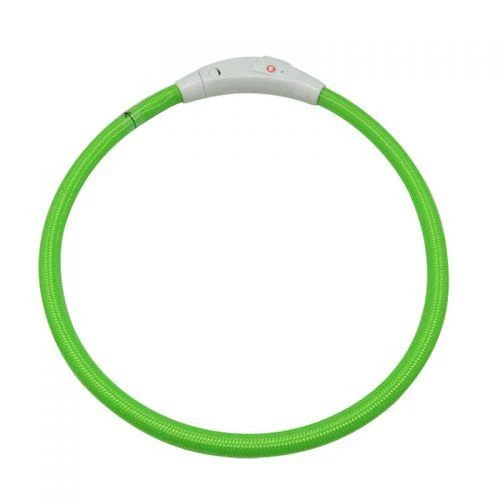 LED нашийник 40 см Croci USB силікон зелений