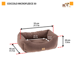 Лежанка для собак та котів Ferplast Coccolo Microfleece 50 55х45х20 см Коричневий (83315021)