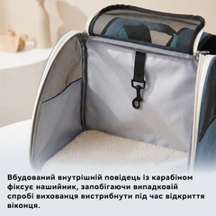 Рюкзак для переноски тварин Inspire HelloCat 37 х 25 х 34 см Denim (HelloCat-denim)