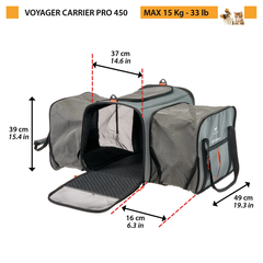 Переноска для собак та кішок Ferplast Voyager Carrier Pro 50х39х39 см Сірий (85734521)