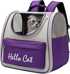 Рюкзак для переноски тварин Inspire HelloCat 37 х 25 х 34 см Purple (HelloCat-purple)