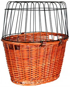 Сумка-кошик для велосипеда Trixie Bicycle Basket 44 х 48 x 33 см до 8 кг Чорна з бежевим (4011905028064)