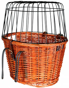 Сумка-кошик для велосипеда Trixie Bicycle Basket 44 х 48 x 33 см до 8 кг Чорна з бежевим (4011905028064)
