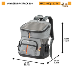 Рюкзак для маленьких собак та котів Ferplast Voyager Backpack 350 29x21x36 см Сірий (85736321)