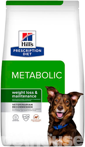 Hill's Prescription Diet Metabolic Weight Loss&Maintenance - Корм-дієта з ягням та рисом для контролю і зниження ваги у собак усіх порід