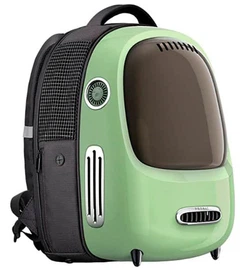 Сумки, переноски PETKIT Breezy 2 Smart Cat Carrier Green Рюкзак-переноска для котів і собак вагою до 8 кг 35 x 27 x 43 см (P7704 GREEN)
