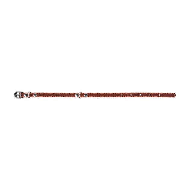 Шкіряний нашийник для собак Collar, 32-40 см, коричневий