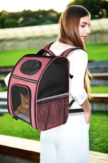 Рюкзак для домашніх тварин SENFUL 2-in-1 Deluxe Pet Backpack SBC5215 Pink