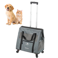 Візок для маленьких собак та кішок Ferplast Voyager Trolley 46.5х26.5х50 см Сірий (85738421)