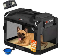 Lassie Сумка переноска для собак и кошек 60x44x42 см черный-антрацит Cadoca МС0337