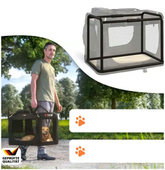 Lassie Сумка переноска для собак и кошек 60x44x42 см черный-антрацит Cadoca МС0337