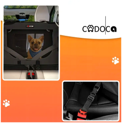 Lassie Сумка переноска для собак и кошек 60x44x42 см черный-антрацит Cadoca МС0337
