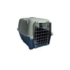 Cat Joy Переноска для кота та собаки пластикова MPS ECO PRATIKO 1 metal Dark Blue, 48×31,5×33 см до 12 кг (072861)