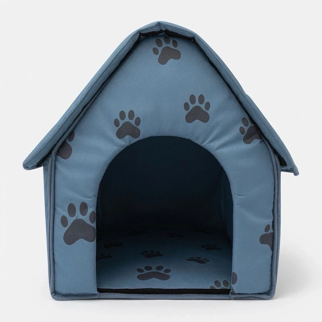 Без бренду Складаний м'який будиночок Portable Dog House для котів і малих собак 43×43×40 см великий синій