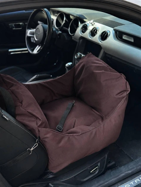 Автокрісло автогамак лежак сумка-переноска для собак та котів з 52х52 см Incor Коричневий (І-156)