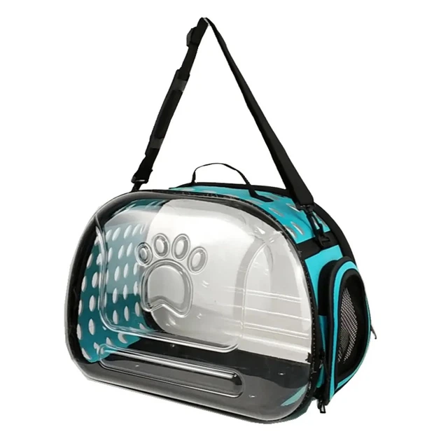 Сумка переноска для котів і собак CosmoPet CP-21 34x20x20 см Блакитний