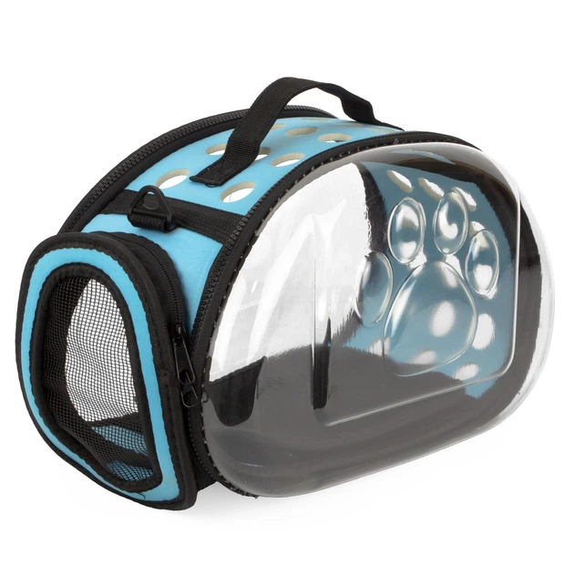 Сумка переноска для котів та собак 34x20x20 см (S) CosmoPet CP-21 Blue