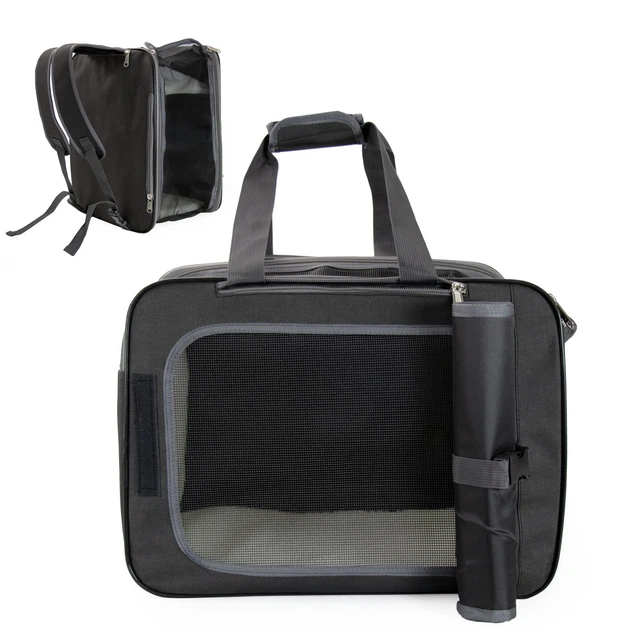 Рюкзак - сумка 2 в 1 переноска для котів та собак 45х34х25 CosmoPet CP-43 Black