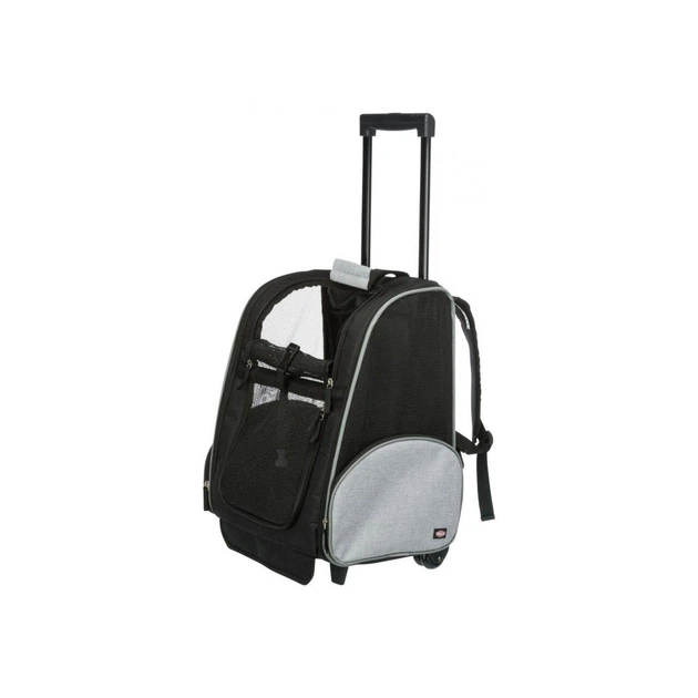 Сумка-рюкзак для собак та котів Trixie Trolley до 8 кг 32х45х25 см чорна з сірим