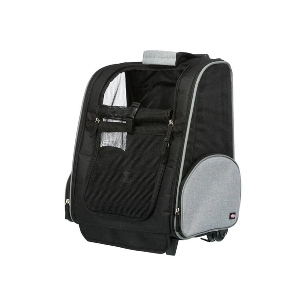 Сумка-рюкзак для собак та котів Trixie Trolley до 8 кг 32х45х25 см чорна з сірим