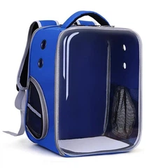 Рюкзак-переноска для тварин CosmoPet CP-67 з прозорою стінкою 40х31х23 см Dark Blue (3_08210)