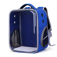 Рюкзак-переноска для тварин CosmoPet CP-67 з прозорою стінкою 40х31х23 см Dark Blue (3_08210)