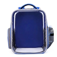Рюкзак-переноска для тварин CosmoPet CP-67 з прозорою стінкою 40х31х23 см Dark Blue (3_08210)